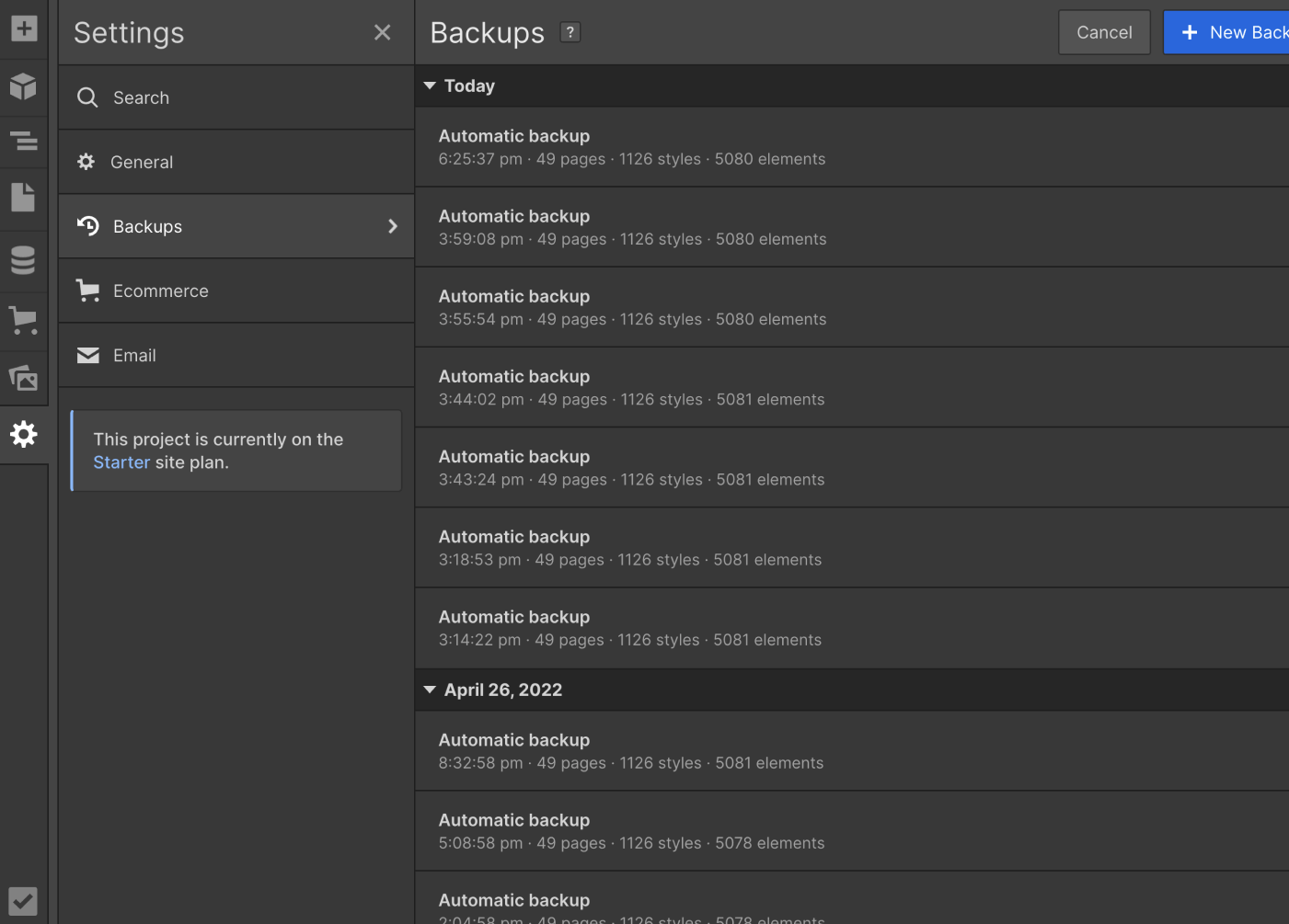 Backups - TechOS X Webflow Template