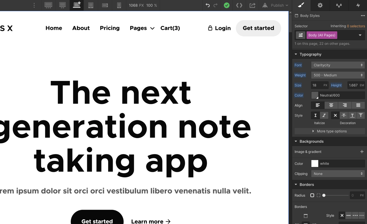 Typography - TechOS X Webflow Template