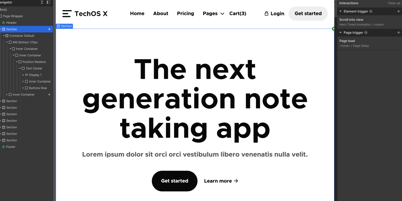 Animations - TechOS X Webflow Template