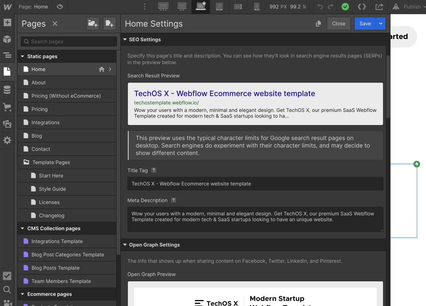 SEO - TechOS X Webflow Template